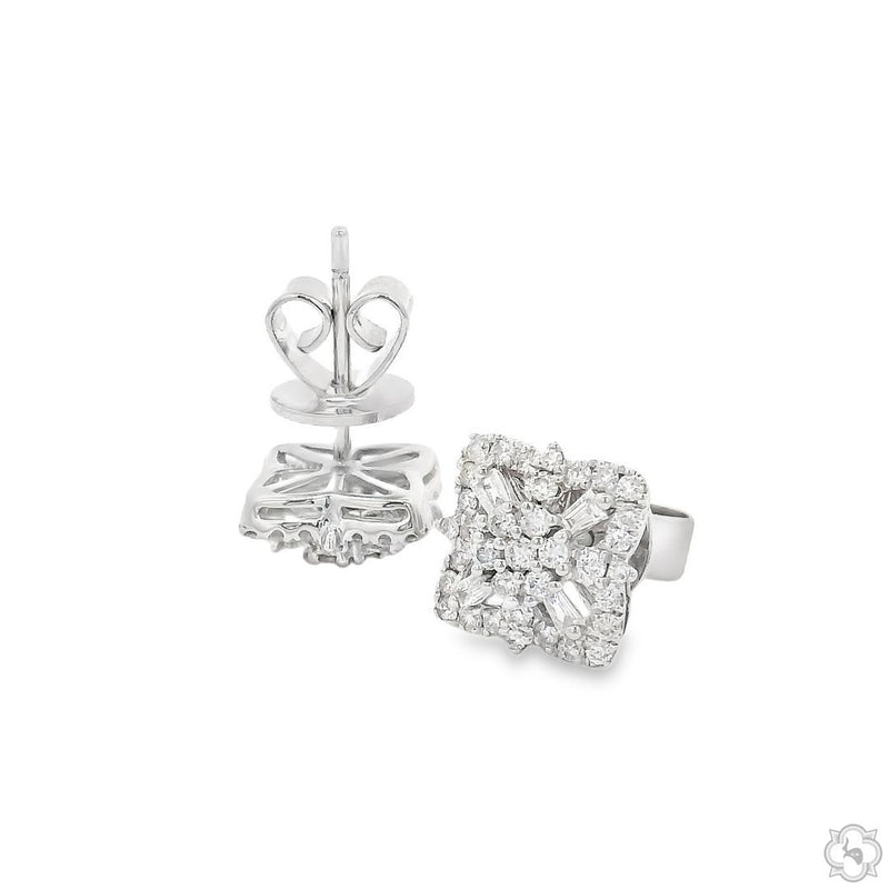 Luminous Blossom Studs Diamond Earrings 70092 - Image 4