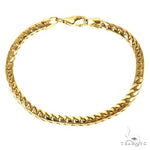 14k Yellow Gold Solid Franco Link Bracelet 4mm 8.5 Inches 70109 - Image 1