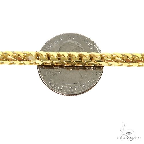 14k Yellow Gold Solid Franco Link Bracelet 4mm 8.5 Inches 70109 - Image 3