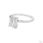 Solitaire Emerald Diamond Engagement Ring (S) 70114 - Image 2