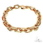 14K Yellow Gold Solid Anchor Link Bracelet 8.75 Inches 8mm 70196 - Image 1