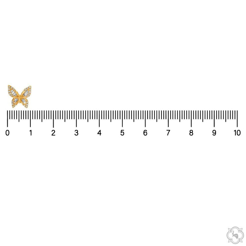 Diamond Butterfly Earrings 70240 - Image 8