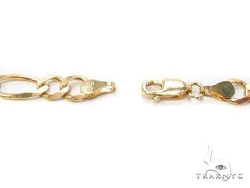Mens 14k Solid Yellow Gold Figaro Chain 22 Inches 3.8mm 70281 - Image 4