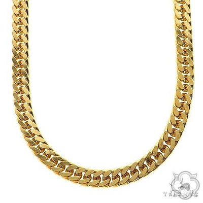 14K Yellow Gold Double Curb Link Chain 22 inches 6.3mm 70284 - Image 1