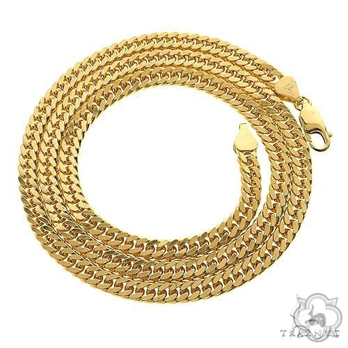 14K Yellow Gold Double Curb Link Chain 22 inches 6.3mm 70284 - Image 3