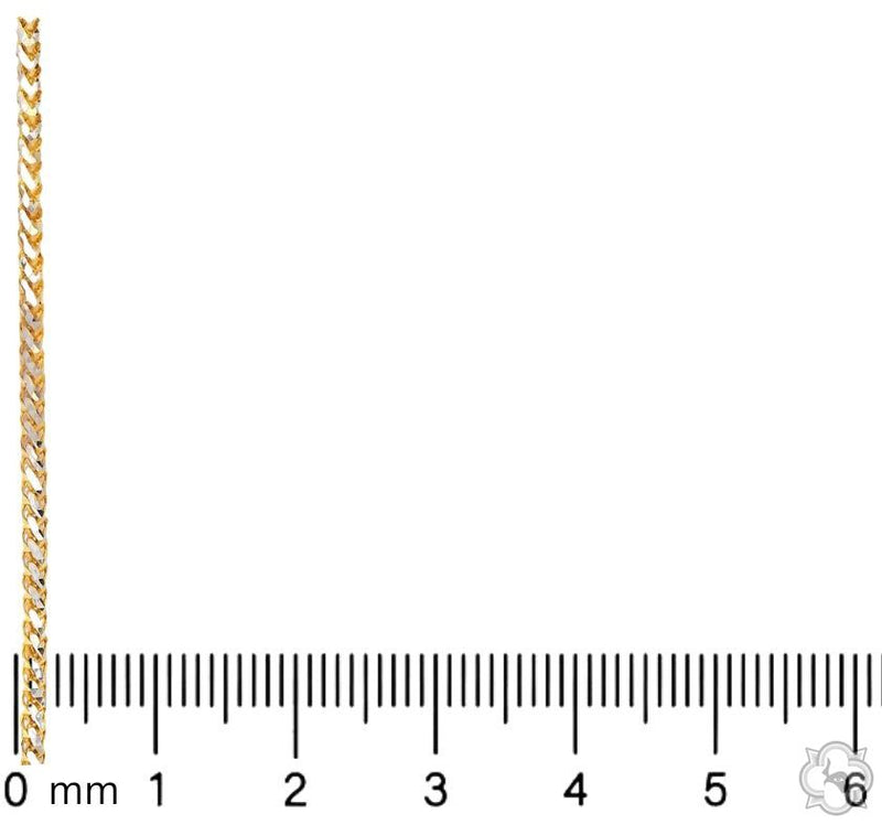 14K Two Tone Gold Diamond Cut Franco Chain 70314 - Image 6