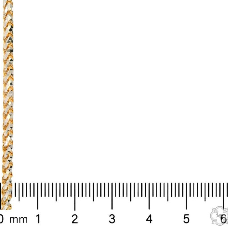 14K Two Tone Gold Diamond Cut Franco Chain 70317 - Image 6