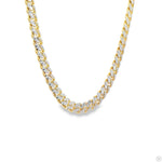 14k Gold Two Tone Diamond Cut Miami Cuban Link Chain 70323 - Image 2