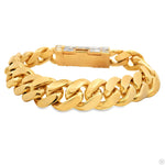 Custom Made Baguette Diamond Lock Miami Cuban Link Bracelet 70348 - Image 1