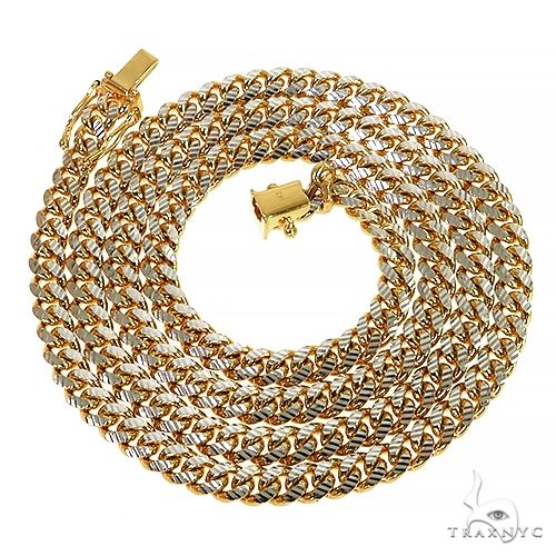 14K Yellow Gold Diamond Cut Solid Miami Cuban Chain 20 Inches 6mm 70358 - Image 2
