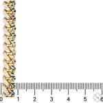 14k Gold Two Tone Diamond Cut Miami Cuban Link Chain 70381 - Image 6
