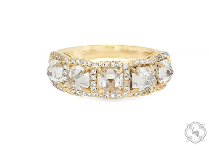 Inverted Brilliance Assher Cut 5 Stone Diamond Ring 70405 - Image 1