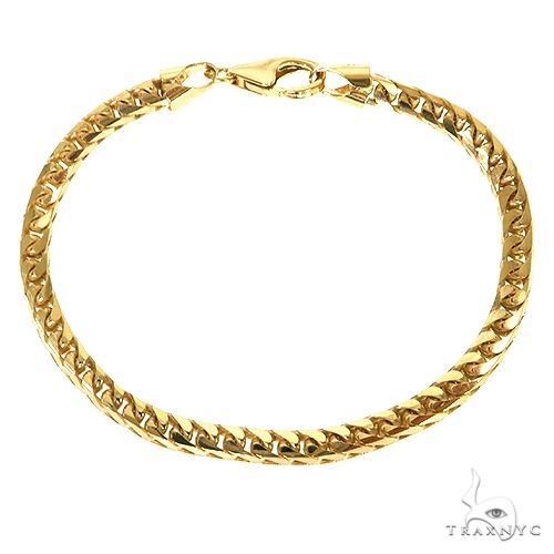 14k Yellow Gold Solid Franco Link Bracelet 5.9 mm 8 Inches 70413 - Image 1