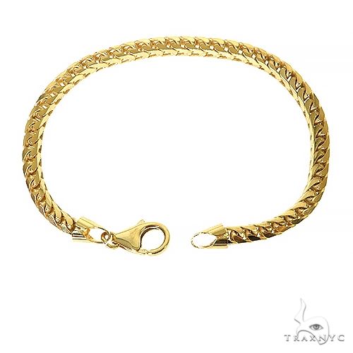 14k Yellow Gold Solid Franco Link Bracelet 5.9 mm 8 Inches 70413 - Image 2