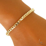 14k Yellow Gold Solid Franco Link Bracelet 5.9 mm 8 Inches 70413 - Image 4