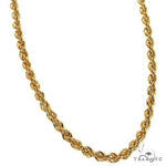 14k Yellow Gold Hollow Rope Link Chain 22 Inches 2.7mm 70415 - Image 2