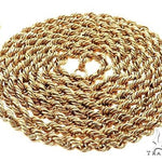 14k Yellow Gold Hollow Rope Link Chain 22 Inches 2.7mm 70415 - Image 4