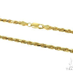 14K Yellow Gold Diamond Cut Solid Rope Link Chain 18 Inches 3.5mm 70432 - Image 2