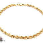 14K Yellow Gold Diamond Cut Solid Rope Bracelet 70434 - Image 1