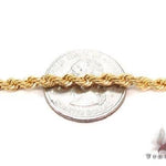 14K Yellow Gold Diamond Cut Solid Rope Bracelet 70434 - Image 3