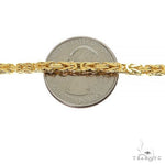 14k Yellow Gold Solid Byzantine link Chain 4mm 24 inches 70435 - Image 3