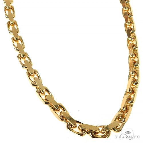 14K Yellow Gold Diamond Cut Solid Anchor Cable Link 26 Inches 5mm 70436 - Image 2