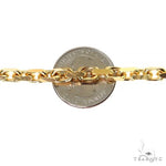 14k Yellow Gold Solid Anchor Link Diamond Cut Chain 5mm 24 inches 70437 - Image 4
