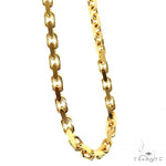14k Yellow Gold Solid Anchor Link Diamond Cut Chain 5mm 22 inches 70438 - Image 2