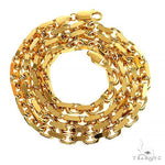 14k Yellow Gold Solid Anchor Link Diamond Cut Chain 5mm 22 inches 70438 - Image 3