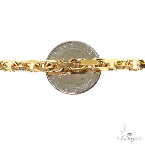 14k Yellow Gold Solid Anchor Link Diamond Cut Chain 5mm 22 inches 70438 - Image 4