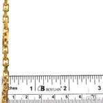 14k Yellow Gold Solid Anchor Link Diamond Cut Chain 5mm 22 inches 70438 - Image 5