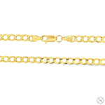 14k Yellow Gold Solid Curb Link Chain 4mm 24 Inches 70441 - Image 3