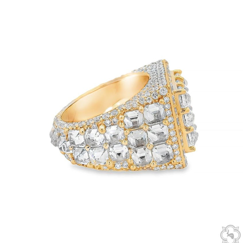 UpSide Down Asscher Diamond Birthday Pinky Ring 70474 - Image 4