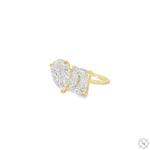 The Toi et Moi Emerald and Pear Engagement Ring 70476 - Image 6