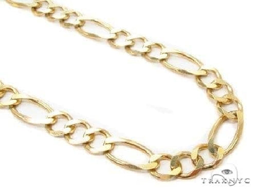 Mens 10k Solid Yellow Gold Figaro Chain 24 Inches 8.50mm 70487 - Image 1
