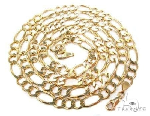 Mens 10k Solid Yellow Gold Figaro Chain 24 Inches 8.50mm 70487 - Image 5