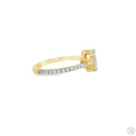 The Toi et Moi Emerald and Pear Engagement Ring 70501 - Image 4