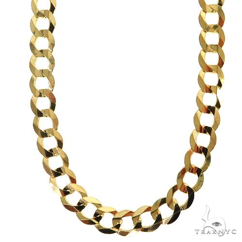 Mens 14k Solid Yellow Gold Cuban/curb Chain 28 Inches 7mm 70503 - Image 1