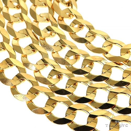 Mens 14k Solid Yellow Gold Cuban/curb Chain 28 Inches 7mm 70503 - Image 4