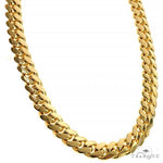18k Solid Yellow Gold Miami Chain 24 Inches 7mm 70514 - Image 1