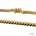 18k Solid Yellow Gold Miami Chain 24 Inches 7mm 70514 - Image 2