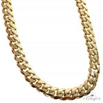 18k Yellow gold Solid Miami Cuban Link Chain 22 Inches 8mm 70515 - Image 2