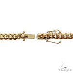 18k Yellow gold Solid Miami Cuban Link Chain 22 Inches 8mm 70515 - Image 6