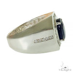 Azure Majesty Oval Sapphire Ring .925 Silver 69622 - Image 3