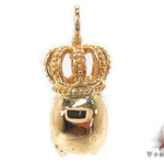 18K Yelow Gold Skull Crown Diamond Set 34381 - Image 6