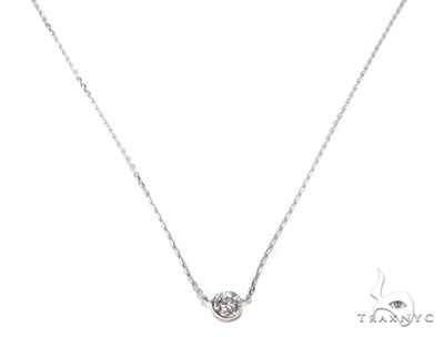 Bezel Diamond Necklace 40924 - Image 1