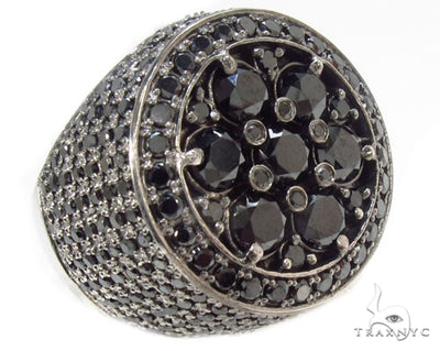 Black Diamond Silver Ring 34945 - Image 1