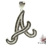 Black and White Prong Diamond A Pendant 32217 - Image 1