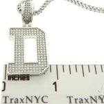 CZ Silver Initial(D) Pendant 24 Inches Franco Chain Set 58472 - Image 6