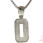 CZ Silver Initial(O) Pendant 24 Inches Franco Chain Set 58483 - Image 3